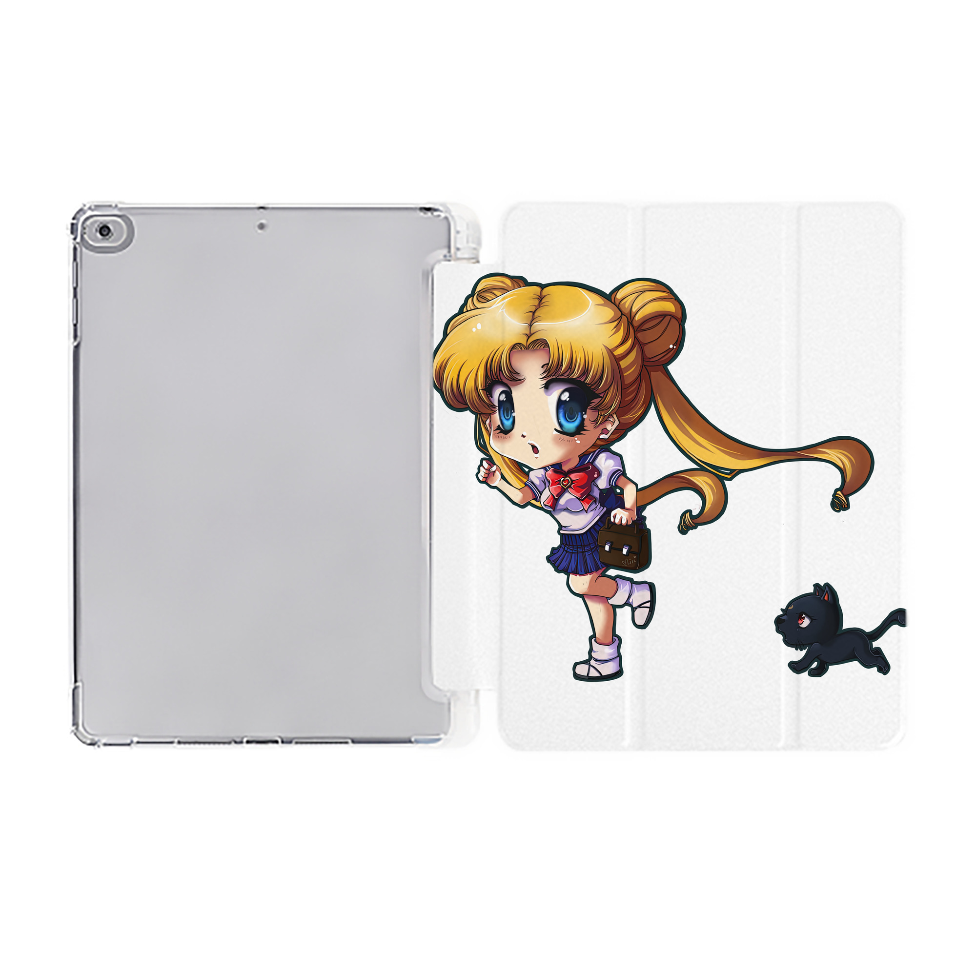 （画像用） 美少女戦士セーラームーン 愛野 美奈子 あいの みなこ Sailor Moon Aino Minako IPad ケース ペン収納付き 三つ折りスタンド PUレザー×シリコン 対応機種9.5/10.5/10.9インチ